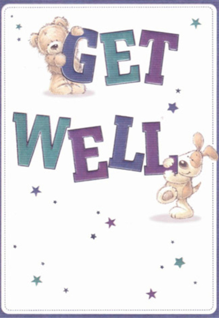 This get well card is a visual tale of gentle encouragement, set against the familiar backdrop of West Norwood's friendly neighbourhoods. Two lovingly rendered friends-a plush bear and an exuberant puppy-dance among twinkling stars, as if spreading well wishes through the local streets with every bounce. The bold, oversized letters, shaded in joyful purples and aquas, anchor the scene with confidence and reassurance, while the fluffy, tactile quality of each character brings the illustration to life, reminiscent of the softness in a well-designed arrangement found in a West Norwood florist's display near Norwood Park. The subtle shadows and highlights, playful movement, and airy white background lend an uplifting, light-filled quality, perfect for brightening a hospital room or bringing a smile to a neighbour's door. Like the pairing of a thoughtfully curated bouquet and an encouraging note, the illustration brims with warmth and cheer-uniting youthful innocence and skilled artistry for anyone needing heartfelt support in our local area.